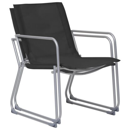 4-tlg. Garten-Lounge-Set Stoff und Stahl Schwarz - Image 10