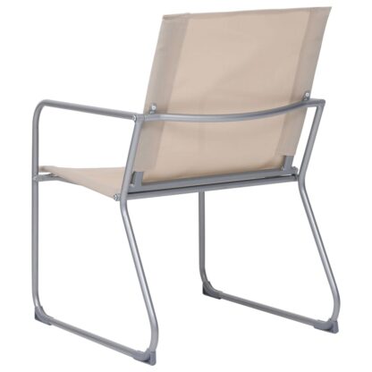 4-tlg. Garten-Lounge-Set Stoff und Stahl Creme - Image 9