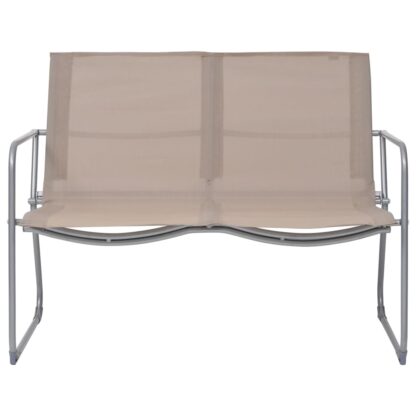 4-tlg. Garten-Lounge-Set Stoff und Stahl Taupe - Image 2
