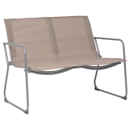 4-tlg. Garten-Lounge-Set Stoff und Stahl Taupe - Image 3