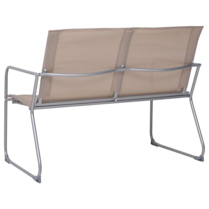 4-tlg. Garten-Lounge-Set Stoff und Stahl Taupe - Image 4