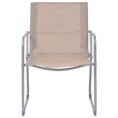 4-tlg. Garten-Lounge-Set Stoff und Stahl Taupe - Image 7