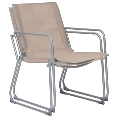 4-tlg. Garten-Lounge-Set Stoff und Stahl Taupe - Image 10