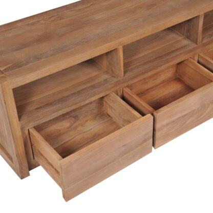 TV-Schrank Massivholz Teak Natur 120×30×40 cm - Image 5