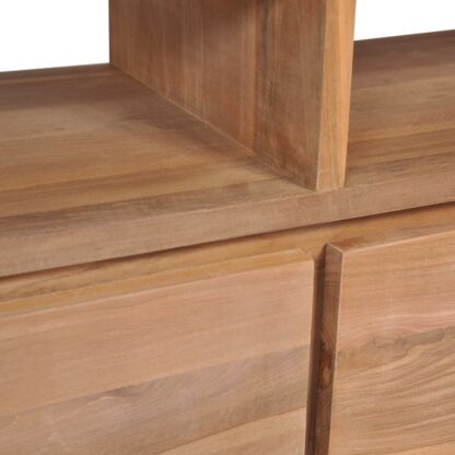 TV-Schrank Massivholz Teak Natur 120×30×40 cm - Image 6