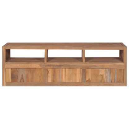 TV-Schrank Massivholz Teak Natur 120×30×40 cm - Image 9