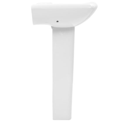 Freistehendes Waschbecken mit Säule Keramik Weiß 580x470x200 mm - Image 4