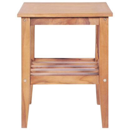 Couchtisch 40x40x50 cm Quadratisch Massivholz Teak - Image 2