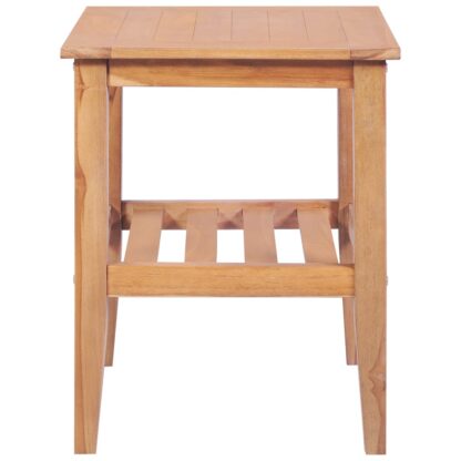 Couchtisch 40x40x50 cm Quadratisch Massivholz Teak - Image 3