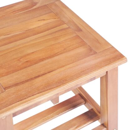 Couchtisch 40x40x50 cm Quadratisch Massivholz Teak - Image 4
