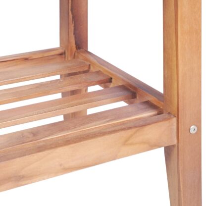 Couchtisch 40x40x50 cm Quadratisch Massivholz Teak - Image 5