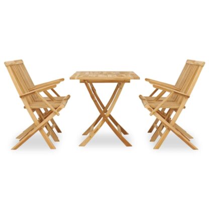 5-tlg. Garten-Essgruppe Teak Massivholz - Image 2