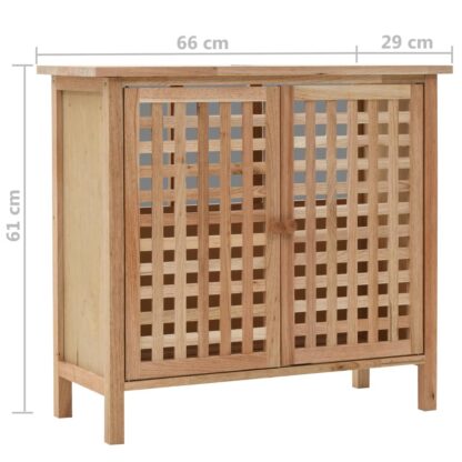 Waschbeckenunterschrank Massivholz Walnuss 66x29x61 cm - Image 6