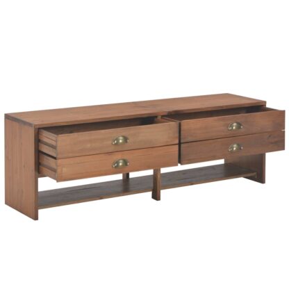 TV-Schrank mit 4 Schubladen 120x30x40 cm Massivholz Tanne - Image 4