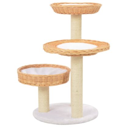 Katzen-Kratzbaum Sisal Natürliches Weidenholz - Image 2