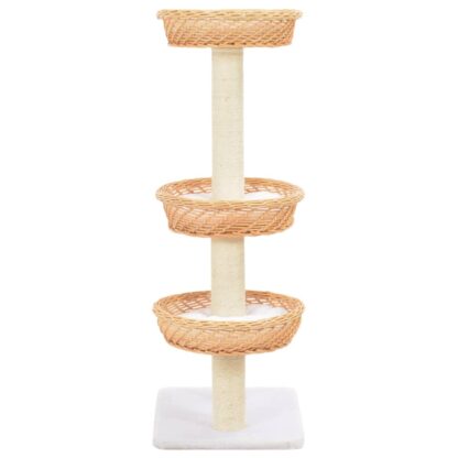 Katzen-Kratzbaum Sisal Natürliches Weidenholz - Image 3