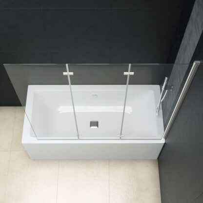 Faltbare Duschkabine 3 Paneele ESG 130 x 138 cm - Image 6