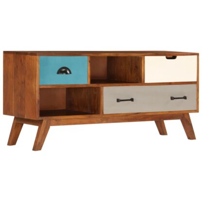 TV-Schrank mit 3 Schubladen 110 x 35 x 50 cm Akazienholz Massiv - Image 11