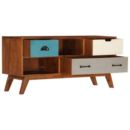 TV-Schrank mit 3 Schubladen 110 x 35 x 50 cm Akazienholz Massiv - Image 5