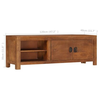 TV-Schrank 120 x 40 x 30 Mango-Massivholz - Image 7
