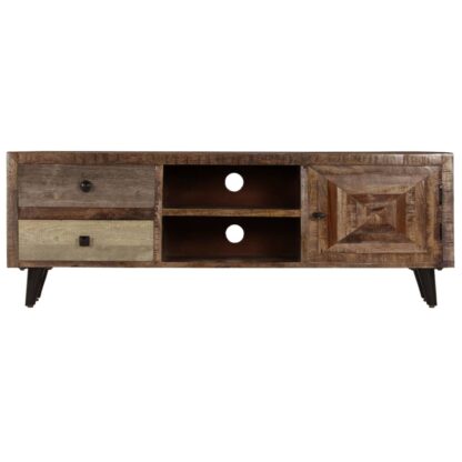 TV-Schrank 118x30x40 cm Massivholz Mango - Image 2