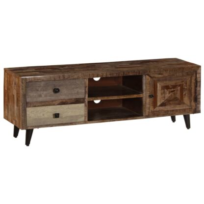 TV-Schrank 118x30x40 cm Massivholz Mango - Image 3