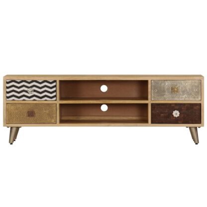 TV-Schrank 120x30x40 cm Massivholz Mango - Image 4