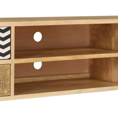 TV-Schrank 120x30x40 cm Massivholz Mango - Image 9