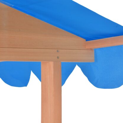 Kinderspielhaus mit Sandkasten Tannenholz Blau UV50 - Image 7