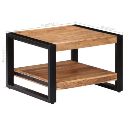 Couchtisch 60x60x40 cm Massivholz Akazie - Image 8