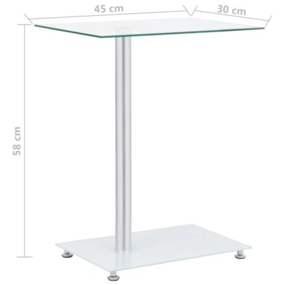 Beistelltisch U-Form Transparent 45x30x58 cm Hartglas - Image 6