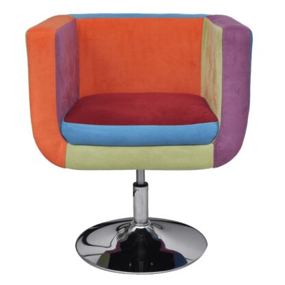Würfel-Sessel mit Patchwork-Design Stoff - Image 2