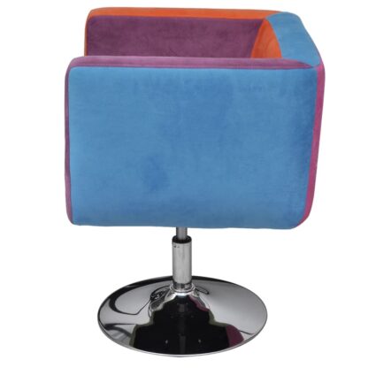 Würfel-Sessel mit Patchwork-Design Stoff - Image 3