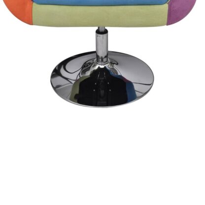 Würfel-Sessel mit Patchwork-Design Stoff - Image 5