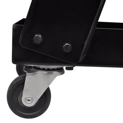 Schweißwagen Schwarz Handwagen mit 3 Regalen - Image 3