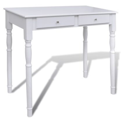 Schminktisch mit 3-in-1 Spiegel und Hocker 2 Schubladen Weiß - Image 6