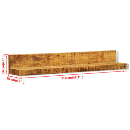 Wandregale 2 Stk. Massivholz - Image 6