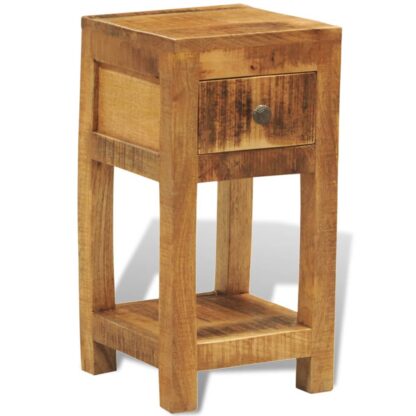 Nachttisch mit 1 Schublade Mango Massivholz - Image 5