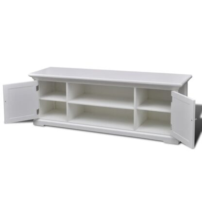 TV-Schrank Weiß Holz - Image 4