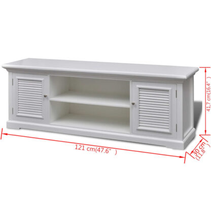 TV-Schrank Weiß Holz - Image 6