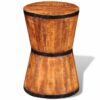 Sanduhr-Hocker Raues Mangoholz