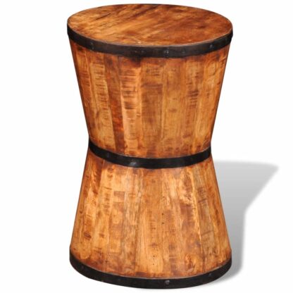 Sanduhr-Hocker Raues Mangoholz - Image 3