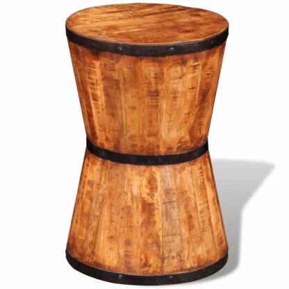 Sanduhr-Hocker Raues Mangoholz - Image 5