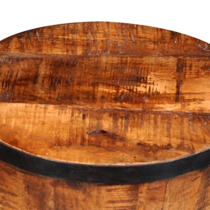Sanduhr-Hocker Raues Mangoholz - Image 6