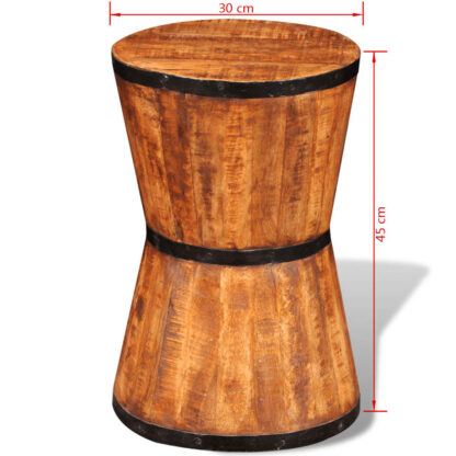 Sanduhr-Hocker Raues Mangoholz - Image 7