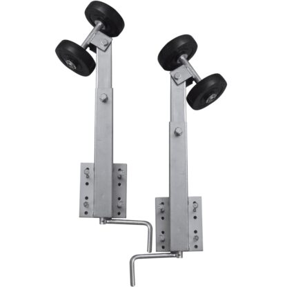Bootstrailer-Kurbelstützen Doppelrollen 2er-Set 59-84 cm