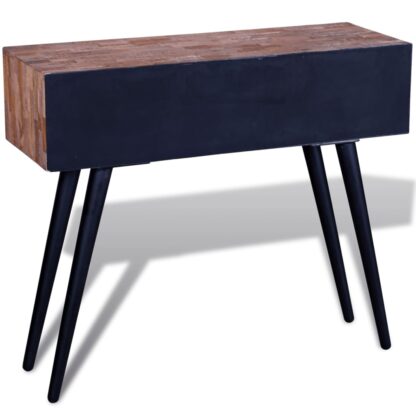 Konsolentisch mit 3 Schubladen Altholz Teak - Image 4