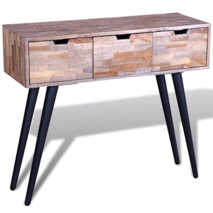 Konsolentisch mit 3 Schubladen Altholz Teak - Image 6