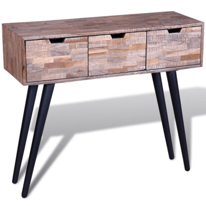 Konsolentisch mit 3 Schubladen Altholz Teak - Image 7
