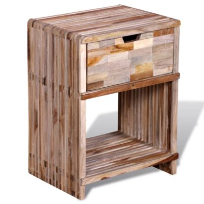 Nachttisch mit Schublade Altholz Teak - Image 4